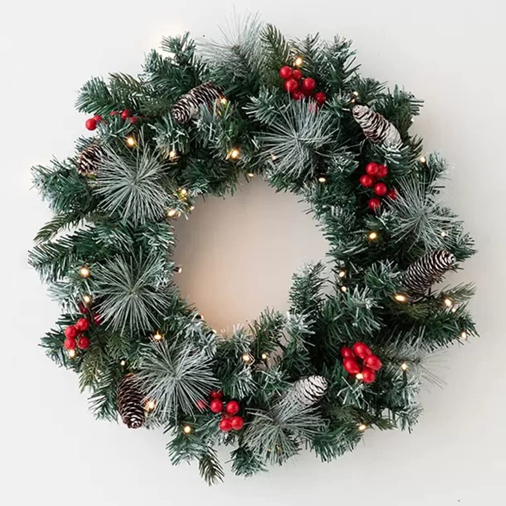 Amazon.co.jp: クリスマスリース18インチ、クリスマスガーランド装飾